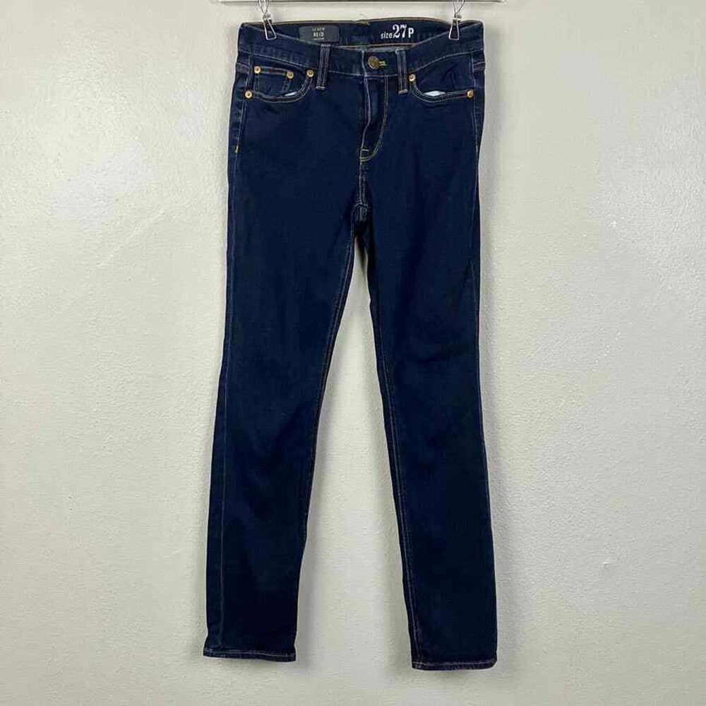 J. Crew Womens 27P Petite Reid Skinny Jeans Dark Wash B3256